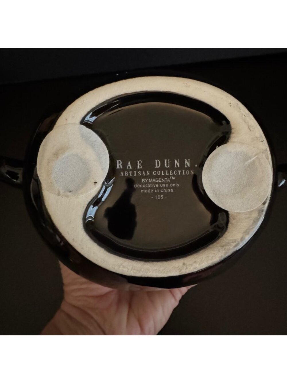 Rae Dunn Halloween Fang Tastic Black Bat Ceramic Decor - Picture 7 of 7